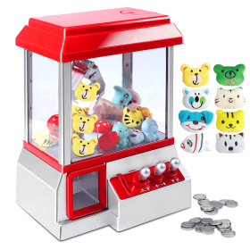 Claw Machine Arcade Toy with Sound, Mini Candy Dispenser Vending Game for Kids, Cool Fun Claw Machine Perfect Christmas & Birthday Gifts for Kids