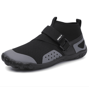 New middle help fitness sneakers outdoor beach swimming shoes couple leisure cycling shoes (Color: BLACK, size: 47)