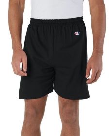 Adult Cotton Gym Short - BLACK - S (Color: BLACK, size: 3XL)