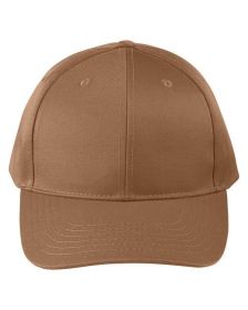 Adult Structured Twill 6-Panel Snapback Cap - BLACK - OS (Color: HERITAGE BROWN, size: OS)