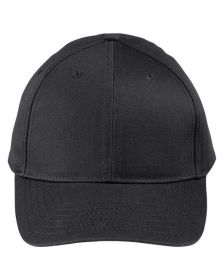Adult Structured Twill 6-Panel Snapback Cap - BLACK - OS (Color: BLACK, size: OS)