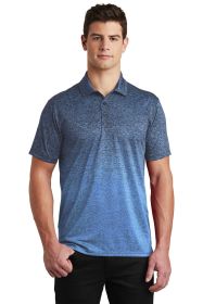 Sport-Tek Ombre Heather Polo ST671 (Color: Carolina Blue/ True Navy, size: XS)
