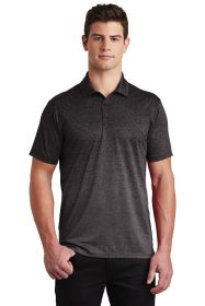 Sport-Tek Ombre Heather Polo ST671 (Color: Iron Grey/ Black, size: 2XL)
