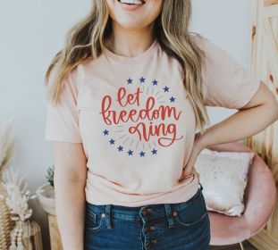 Let Freedom Ring T-shirt, Summer T-shirt, Patriotic Tshirt, Freedom Tee, 4th Of July Top, Shirt's Tee, Usa Shirt, Americana Gift, Mom Shirt (size: XL)