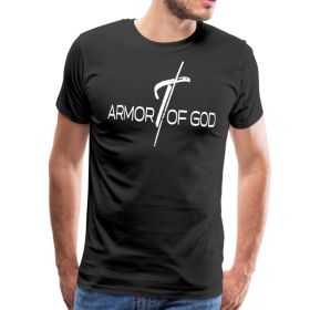 Armor Of God Graphic Text Mens T-Shirt (Color: BLACK, size: S)