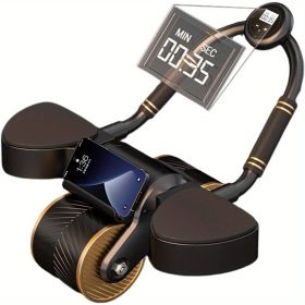 Smart Timing Abdominal Exercise Machine, Home Fitness Core Workout Trainer for Home, Gym and Office gift (Color: BLACK)