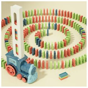 Stacking Dominoes Games - Montessori Toy Interactive Autism Fine Motor Activities Birthday Gift Stocking Stuffer (Color: Blue)
