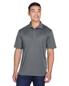 UltraClub 8405 Men's Cool & Dry Sport Polo (Color: CHARCOAL, size: 3XL)