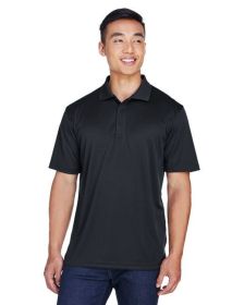 UltraClub 8405 Men's Cool & Dry Sport Polo (Color: BLACK, size: 4XL)