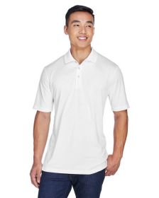 UltraClub 8405 Men's Cool & Dry Sport Polo (Color: White, size: 4XL)