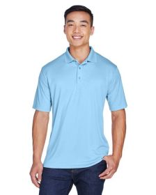 UltraClub 8405 Men's Cool & Dry Sport Polo (Color: COLUMBIA BLUE, size: M)
