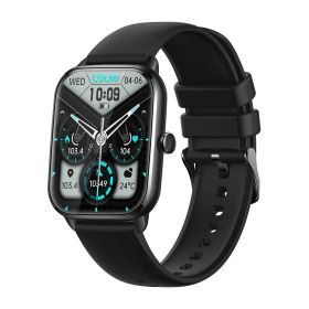 Exercise Heart Rate Meter Step Talk Music Full Screen Smartwatch (Color: BLACK)