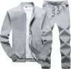 Men's Sports and Leisure Two-pieces Suits Loose Outfits Round Neckline Sweaters and Pants Sets